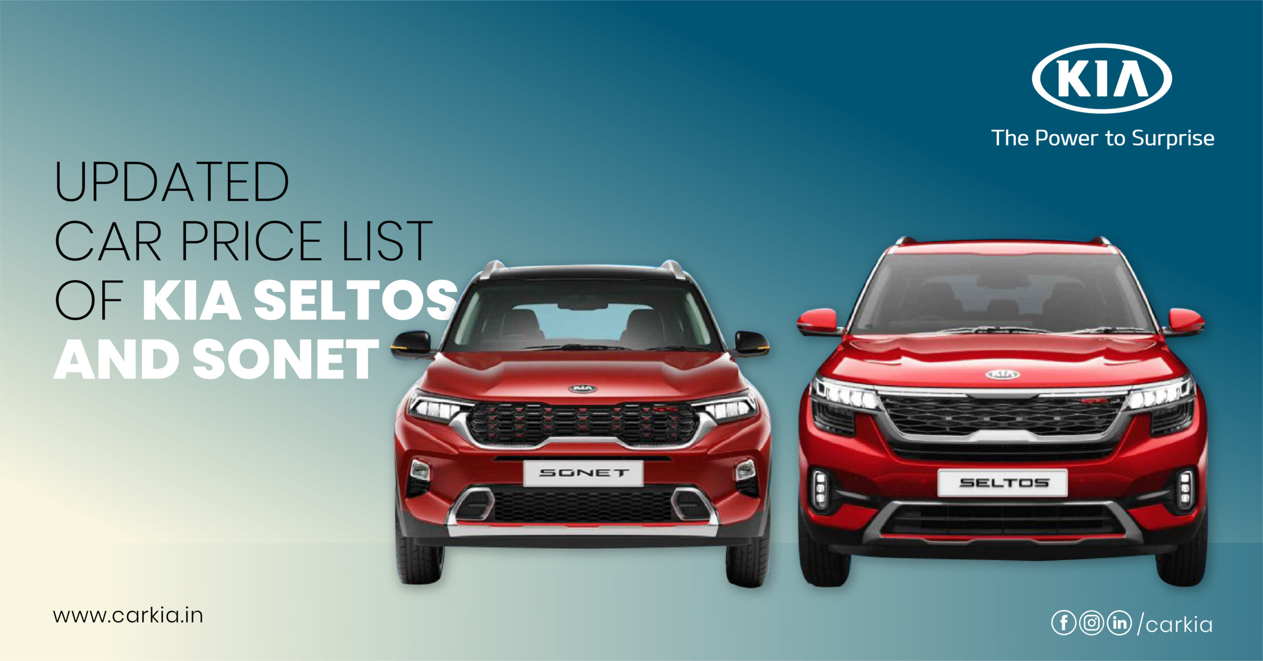 Updated Car Price List of KIA Seltos and CARKIA